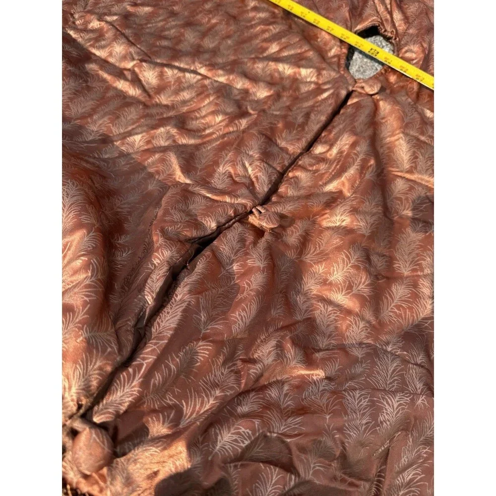 Martha Stewart Satiny Christmas Skirt - Brown 